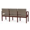 Lesro Lenox 3 Seat Tandem Seating W/ Arms, 65 in W 26 in L 31.5 in H LW3103 - alternate 2